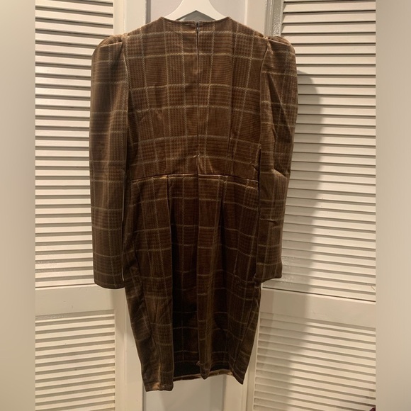 Women’s multi color velvet midi Dress size L - Picture 2 of 5